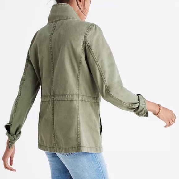 MADEWELL Army Olive Green Zip Up Military Fleet Utility Jacket - Size Small - Picture 2 of 13